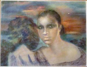 baudez 1900-1900,Portrait de femme,1980,Millon - Cornette de Saint Cyr FR 2010-01-25