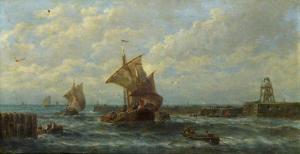 BAUDIN Maurice,De kop van de oude haven van Vlissingen,1894,Zeeuws NL 2018-06-05
