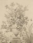 BAUDIN 1800-1800,Vase de fleurs sur un entablement,1883,Ader FR 2012-03-29