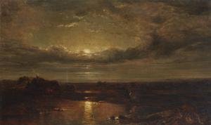 BAUDIT Amedee,A moonlit landscape with two figures walking towar,1859,Rosebery's 2023-07-19