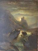 BAUDIT Amedee 1825-1890,Torrent et château au clair de lune,1868,Rossini FR 2012-02-20