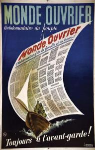BAUDOUIN DEROUET,Monde Ouvrier Hebdo du Peuple - Toujours à L'avant,1930,Artprecium FR 2018-05-15