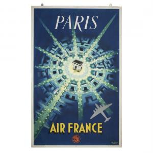 BAUDOUIN PIERRE 1921-1971,Paris, Air France,1947,Clars Auction Gallery US 2023-07-14
