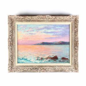 BAUDOUX Henri 1800-1900,Sea at Sunrise,Leland Little US 2017-06-17