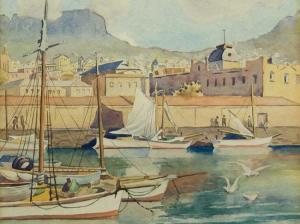 BAUER Fred 1899-1985,Cape Town Harbour,1985,5th Avenue Auctioneers ZA 2015-06-21