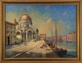 Bauer Frederick 1857,Venice Grand Canal Scene with Figures,Clars Auction Gallery US 2017-11-18