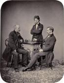 BAUER Johann Balthazar 1811-1883,Portrait of chess players,Galerie Bassenge DE 2012-05-31