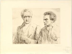 BAUER Karl Konrad Friedr 1868-1942,Goethe und Beethoven,Allgauer DE 2021-07-23
