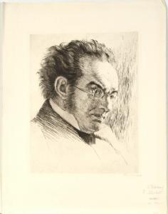 BAUER Karl Konrad Friedr 1868-1942,Portrait Franz Schubert,Allgauer DE 2021-07-23