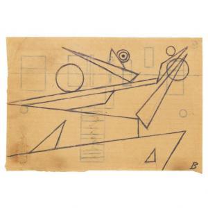 BAUER Rudolf 1889-1953,Untitled Prison Drawing (double sided work),1938,William Doyle US 2015-11-17