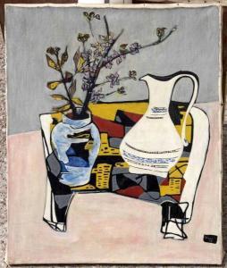 BAUER Victor,Nature morte au vase et au broc,1949,Cannes encheres, Appay-Debussy 2019-07-06