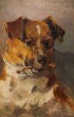 BAUERLE Karl Wilhelm Friedr. 1831-1912,Portrait of a dog,1906,im Kinsky Auktionshaus AT 2020-12-15