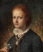 BAUERLE Karl Wilhelm Friedr. 1831-1912,Young woman with a posy,Bonhams GB 2021-07-14