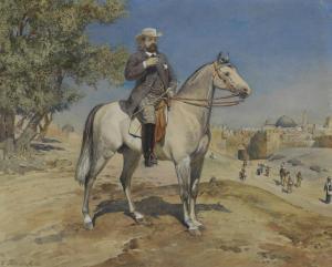 BAUERNFEIND Gustav 1848-1904,A horseman by a Jerusalem Gate,Christie's GB 2022-07-15