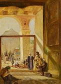 BAUERNFEIND Gustav 1848-1904,Atrium of the Umayyad Mosque in Damascus,Van Ham DE 2017-05-19