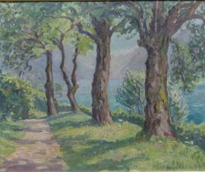 BAUERREIS Ida Maria 1902-1994,sommerliche Landschaft mit Bäumen,Georg Rehm DE 2018-07-12