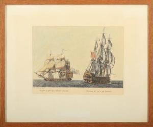 BAUGEAN Jean Jérôme 1764-1830,Five seascapes with sailing ships,Bruun Rasmussen DK 2019-11-18