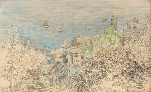 BAUM Paul 1859-1932,Küstenlandschaft bei Capri,1900,Galerie Bassenge DE 2022-06-03