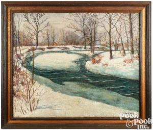 BAUM Walter Emerson 1884-1956,Grey Day Winter,1920,Pook & Pook US 2024-01-18