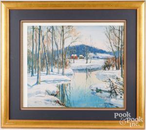 BAUM Walter Emerson 1884-1956,winter landscape,Pook & Pook US 2024-02-28