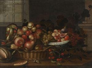 BAUMANN Jan, Johannes 1601-1660,Panier de fruits et perroqu,Artcurial | Briest - Poulain - F. Tajan 2016-01-20