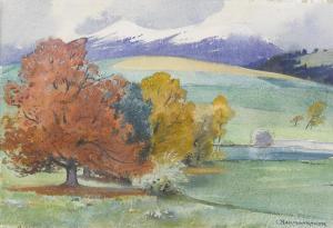 BAUMGARTNER Christian 1855-1942,Herbstliche Landschaft,Dobiaschofsky CH 2012-05-12