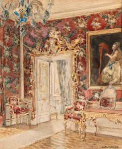 BAUMGARTNER E 1800-1900,Interior of Peterhoff Palace,Christie's GB 1999-06-15