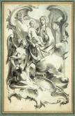 BAUMGARTNER Johann Wolfgang 1712-1761,Vierge à l\’Enfant dans u,AuctionArt - Rémy Le Fur & Associés 2021-04-30