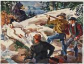 BAUMGARTNER Warren W 1894-1963,Hunting Scene,Swann Galleries US 2004-06-10
