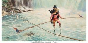 BAUMHOFER Walter Martin 1904-1986,First Lord of Niagara, Argosy illustration,Heritage US 2021-04-29
