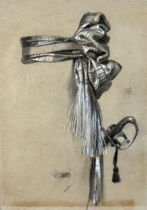 BAUR Alfred 1835-1906,Officer's sash with knot and hilt,Peter Karbstein DE 2021-03-13