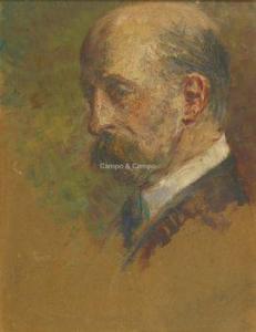 BAURE Albert 1867-1930,Étude pour un portrait d'homme (Studie voor een ma,Campo & Campo 2021-12-14