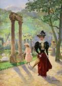 BAURE Albert 1867-1930,The Promenade (Figures Walking by Ruins),Clars Auction Gallery US 2020-03-21