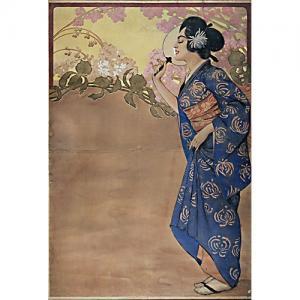 Bauzon Antonio 1879-1952,"Geisha e fiori" (inizio '900),Stadion IT 2005-12-01