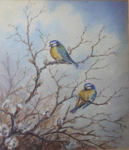BAXENDALE John 1919-1982,Pair of blue tits,1951,The Cotswold Auction Company GB 2023-01-24