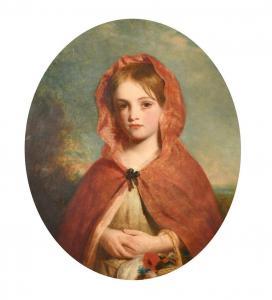BAXTER Charles,a half-length portrait of a girl in a red cloak ca,John Nicholson 2024-01-24