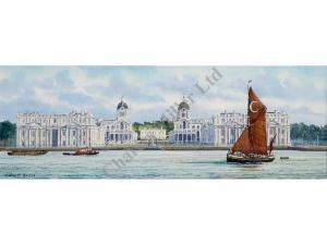 BAXTER Colin M,Royal Naval College, Greenwich with Sailing Barge ,1890,Charles Miller Ltd 2016-11-08