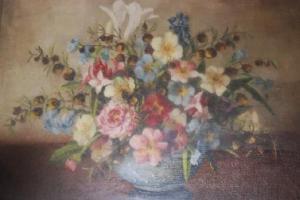 BAXTER Evelyn Monette 1925-1979,Floral Still Life in Blue Vase,Bonhams & Goodman AU 2009-03-22