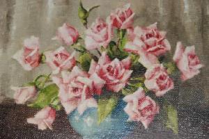 BAXTER Evelyn Monette 1925-1979,Floral Still Life Roses in Blue Vase,Bonhams & Goodman AU 2009-03-22