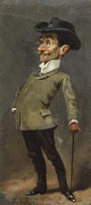 BAXTER William Giles 1856-1888,Caricatures of gentlemen,1884,Gorringes GB 2015-12-10
