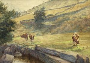 BAYES Alfred Walter 1832-1909,Cattle by the Riversde,David Duggleby Limited GB 2023-02-11