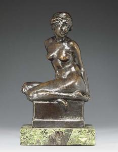 BAYES Gilbert William 1872-1953,Seated female nude,1909,Christie's GB 2004-06-11