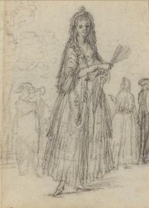 BAYEU Y SUBIAS Francisco,A Lady Wearing a Mantilla: Study for Paseo de las ,William Doyle 2022-05-24