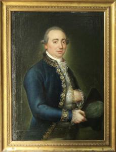 BAYEU Y SUBIAS Francisco 1734-1795,Retrato de caballero con chaqueta azul,Goya Subastas 2021-05-06