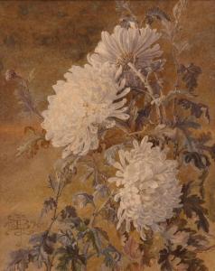 BAYFIELD Fanny Jane 1800-1900,Chrysanthemums,1896,Keys GB 2016-10-28