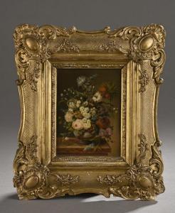 BAYLE Bertrand Georges 1788-1851,Vase de fleurs sur un entablement,1841,Rossini FR 2023-11-23