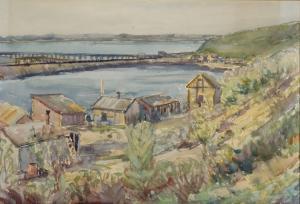 BAYLEY COOK Charles,View of Back Bay from Shantytown, Portland,Barridoff Auctions 2007-08-03
