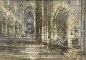 BAYLISS Wyke 1835-1906,Bayeux Cathedral,Duggleby Stephenson (of York) UK 2023-10-27