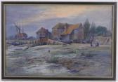 BAYLY Gertrude Emily,Harbour at low-tide,Burstow and Hewett GB 2016-09-21