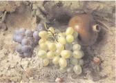 BAYNES Frederick Thomas,Still life of white and red grapes, a pomegranate ,Christie's 2006-11-29